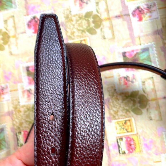 Men's Brown Real Pebble Leather Belt - 125CM Great Condition - Picture 3 of 5